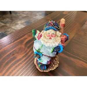 1996 Crinkle Claus‎ Baseball Player Santa Possible Dreams Figurine Holding Bat